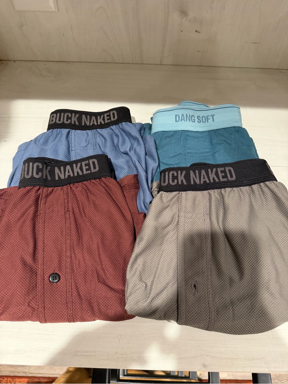 Duluth Trading Co Men's Boxer Briefs Pack - Blue, Teal, Burgundy, Gray